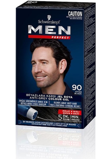 Schwarzkopf Perfect Erkek Saç Boyası 90 Siyah 3'lü