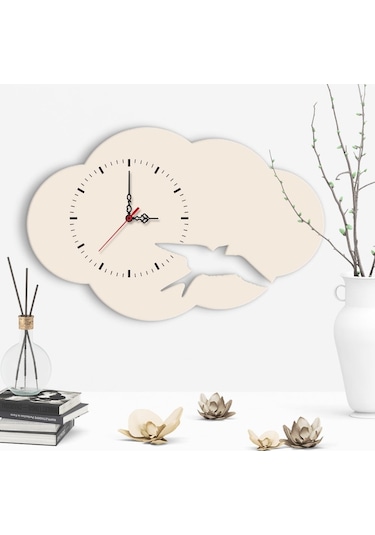Dekoratif Farklı Tasarım Ahşap Duvar Saati - 31 Çok Renkli