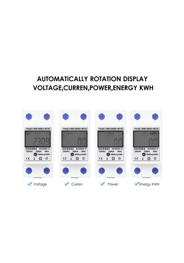 Reedark Dds662 Tek Fazlı Elektronik Enerji Sayacı - 230v Ac, 5-80a, Plastik Gövde