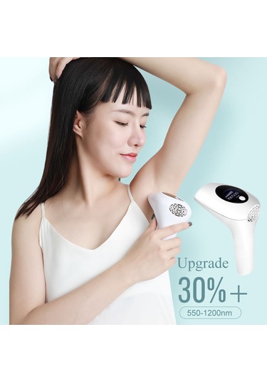 Moveevo Ipl Ağrısız Lazer Epilasyon Aleti Ev Tipi El Tipi Epilasyon Ve Cilt Gençleştirme Aleti Beyaz