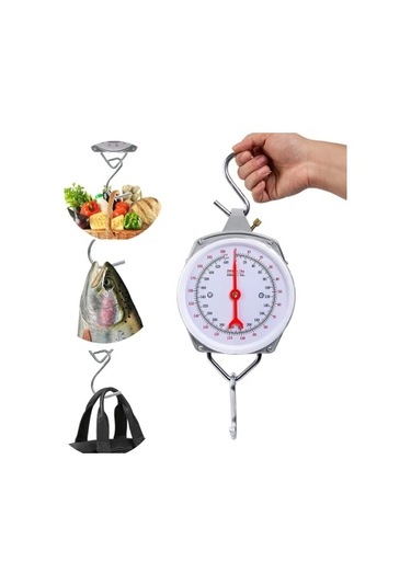 100 Kg Kapasiteli Askılı Terazi - Dayanıklı, Net Kadranlı, Çift Ölçü Birimli, Endüstriyel Ve Dış Mek