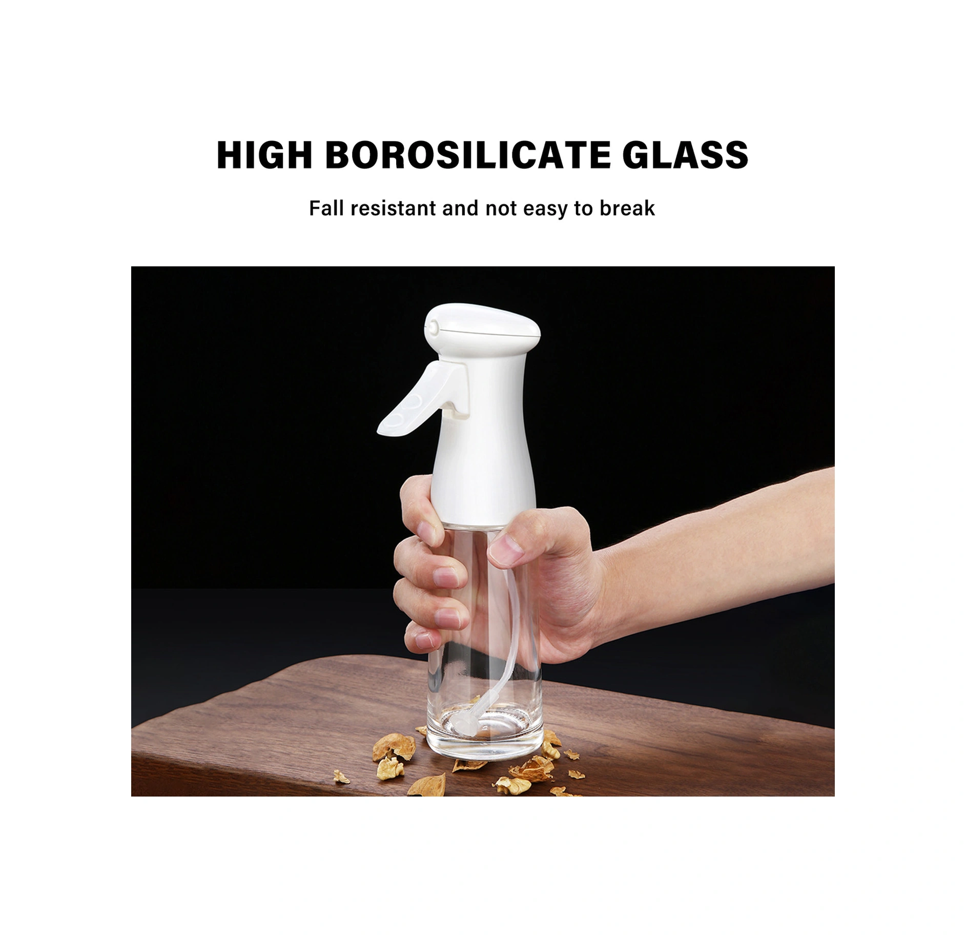 Youmex Cam Yağ Spreyi 200ml - İnce Buhar Tasarımı, Multifonksiyonel Soya Sosu, Sirke - Mutfak, Izgara, Pişirme İçin Kontrollü Yağlama Çok Renkli