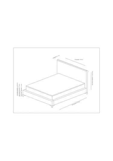 160x200 Deluxe Baza+başlık+sonata Yatak Gül Kurusu