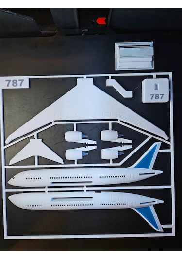 787 Yolcu Uçağı Maket Kiti Kurulabilir Jet Modeli Hobi Amaçlı