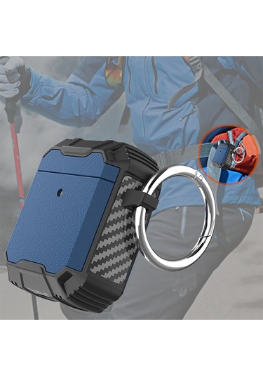 Kablosuz Kulaklık Tpu + Pc Darbeye Dayanıklı Kılıf Airpods Uyumlu 1/2 Pembe İçin Kancalı Pembe