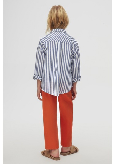 Nk Kids 38437 Kız Çocuk Mavi Leylak Gömlek Mavi