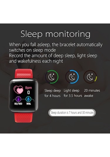 Tenfowee 116plus Akıllı Bileklik: 1.44" Tft Dokunmatik Ekran, Spor Sağlık İzleme, Ip67 Su Geçirmezlik, Uzun Pil Ömrü, Android/ios Uyumlu Mor