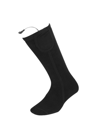 Willowhaven Erkek Kadın İçin Elektrikli Isıtmalı Pil Çalışan Kış Sıcak Siyah Çoraplar Siyah