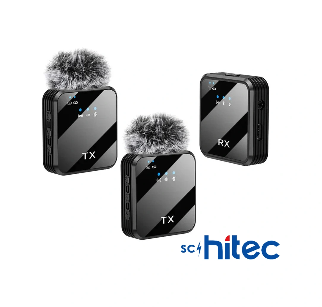 Schitec 3in1 Type-c Lightning 3.5mm Çıkışlı İkili Kablosuz Hd Wireless Yaka Mikrofonu F11-2