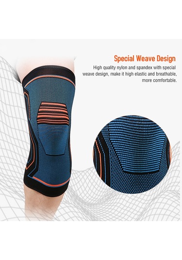 Moveevo Yüksek Esneklikli Diz Protektörü - Spor Ve Günlük Kullanım İçin Diz Eklemine Stabil Destek Sağlar, Baskıyı Azaltır - Mavi, S Beden Çok Renkli