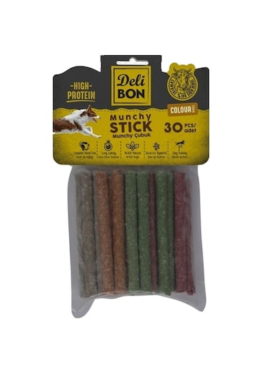 Delibon Deri Munchy Çubuk Köpek Ödülü 30'lu