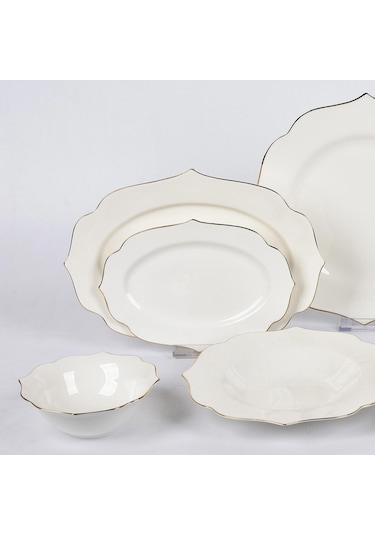 Vitale Köşeli Beyaz Servis Takımı Mtfk.0120