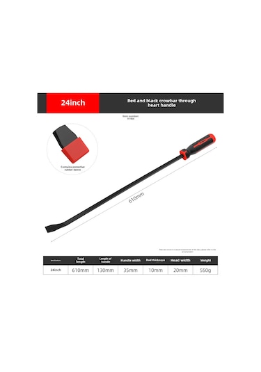 Maiyame 24 İnç Çok Amaçlı Tamir Çubuğu - Otomobil Tamiri, Ahşap İşleri Ve Çivi Çekici - Dayanıklı Malzeme İle Ergonomik Tutamak