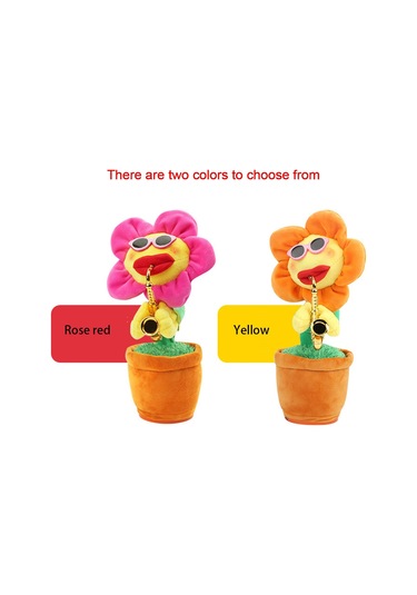 Sunflower Sax Style Bluetooth Plush Children Adult Toy ,support Usb Charging & Red