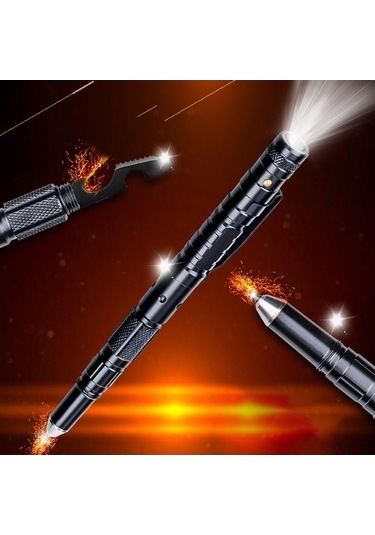 Ulzyvf Yüksek Kaliteli Createtech Taktik Suntek Siyah Kalem Feneri Siyah