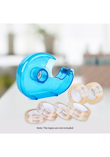 Yuntech01 Mavi Plastik Teyp Kesici - Hızlı Ve Pürüzsüz Kesim, 24mm'ye Kadar Uyumlu, Kompakt Ve Taşınabilir Ofis Gereci 1 Adet