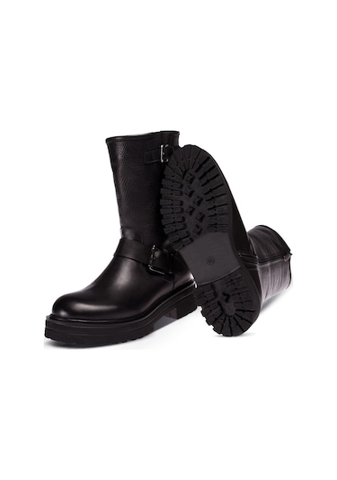 Deery Hakiki Deri Siyah Kadın Bot Siyah (539893211) Siyah