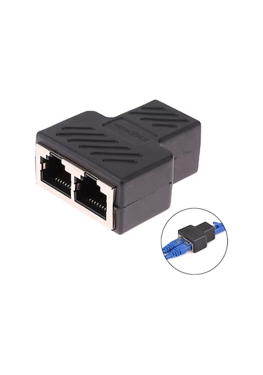 Powermaster Pm-26130 Ethernet Rj45 To 2x Çoklayıcı Dişi Splitter Adaptör