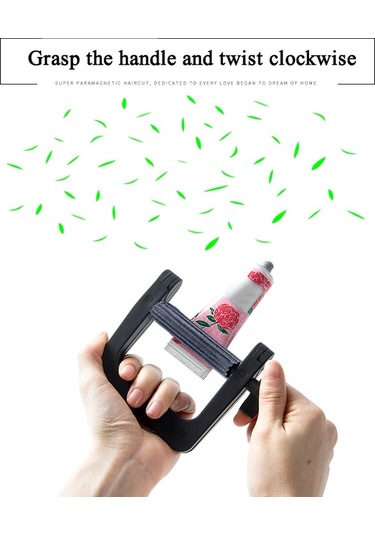 2 Adet Haddeleme Tüpü Diş Macunu Sıkacağı Dispenser Salon Saç Boyası Diş Macunu Koltuk Tutucu Standı Rulo Banyo Berber Siyah