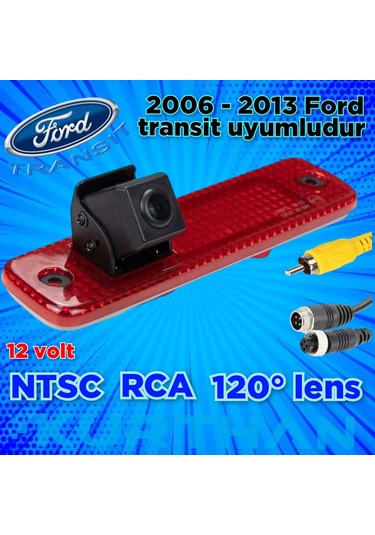 2006-2013 Arası Ford Transit Fren Lambası Arka Görüş Kamerası 12v