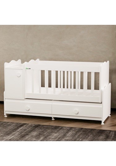 Garaj Home Pırlanta Uzayan Dolaplı Beşik Beyaz