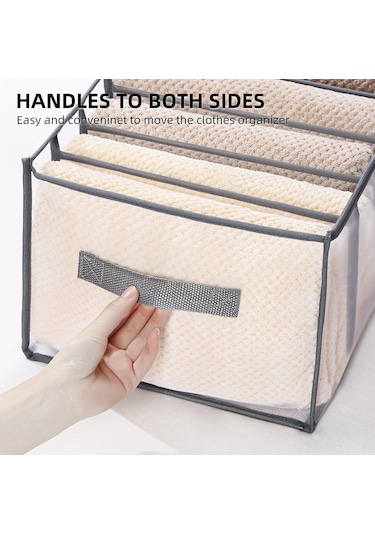 Hangfox Giyim Düzenleyici Seti - Çok Bölmeli, Katlanabilir, Yıkanabilir Nilon Organizerler 6+7+9+12 Bölmeli - Dolap Ve Seyahat İçin Uygun Gri