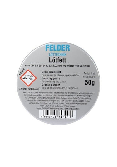 Alman Malı Felder Lötfett Lehim Pastası Havya Pastası 50 Gr - Germany