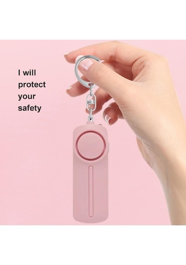 Novahub Beyaz Güvenli Kişisel Alarm - Kadınlar Çocuklar Yaşlılar İçin Led Işık İle 130db Kendini Savunma Anahtarlık Alarmı Acil Güvenlik Alarmı