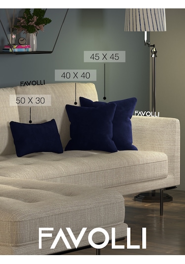 Br Favolli Kadife Dokulu Karanlık Mavi Kırlent Kılıfı Dream Serisi Punch Için Uygun Gizli Fermuar Karanlık Mavi