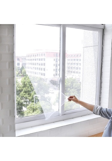 Sones Sinek Böcek Sivrisinek Ağı Kapı Pencere Ağı Ağ Örgü Ekran Perde Koruyucu Sineklik Böcek Dıy, Boyut: 1.3x1.5m Beyaz