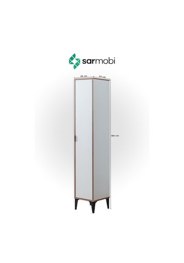 Sarmobi Arden Tek Kapaklı Çok Amaçlı Dolap Beyaz