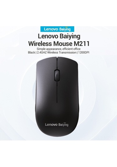 Novahub Lenovo M211 Kablosuz Fare - 1200dpi, Siyah, Ergonomik Tasarım, Kolay Kullanım, Windows Uyumlu M211