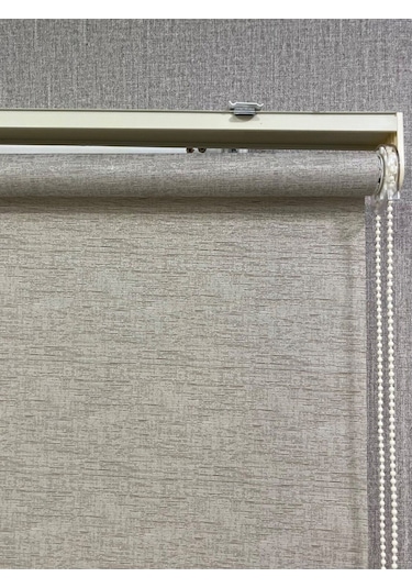 Lüks Güneşlik Düz Stor Perde Bej Bej