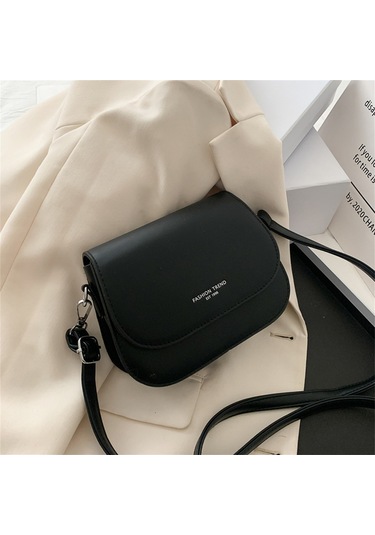 Fosenze 2023 Yaz Modası Kadın Çapraz Sırt Çantası - Geniş Kapasiteli Şık Siyah Omuz Çantası Siyah