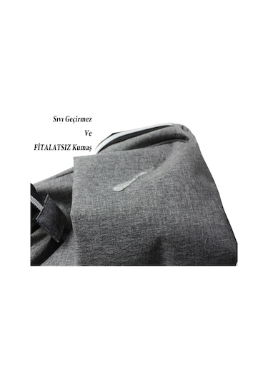 Stylo Star Anne Bebek Bakım Sırt Çantası + Termos Çanta Gri