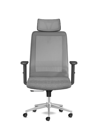 Kolto Başlıklı Gri Çalışma Koltuğu