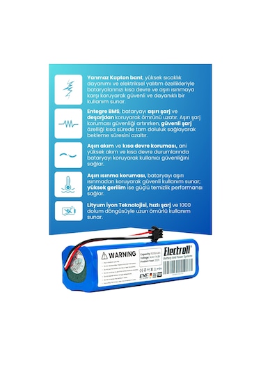 Wiami Fx-10 Uyumlu Batarya 5200mah Pil Robot Süpürge Bataryası Değişimi