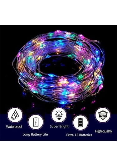 Pazly Ve Tasarımı, Sıcak Renk, Noel Mini Metre Led Koruma, Konforlu Işıkları, Ip42 Çiçek Çelenk Bakır Atmosfer Adet 40 2 Us