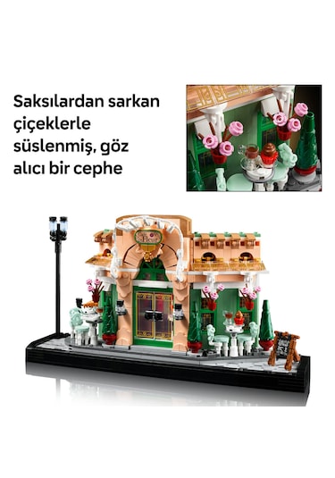 LEGO® Fransız Kafe 10362 - Yetişkinler için Koleksiyonluk Dekoratif Model Yapım Seti (1101 Parça)