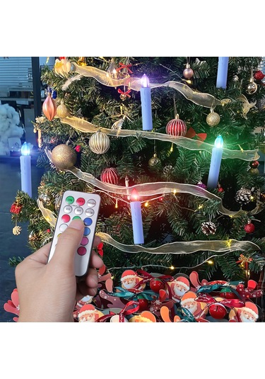 Cadılar Bayramı Dekorasyon Simülasyonu Uzaktan Kumanda Mumu Açık