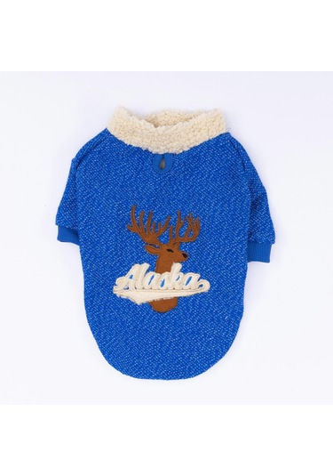 Pawstar Sax Mavi Alaska Esnek, Küçük Irk Triko Köpek Trikosu