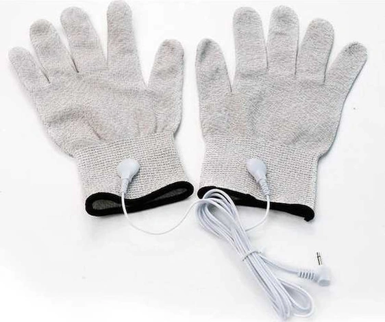 Tongxida Bej Renk Akupunktur Terapi Makinesi Masaj Eldiveni Etkili Cihazı Bej