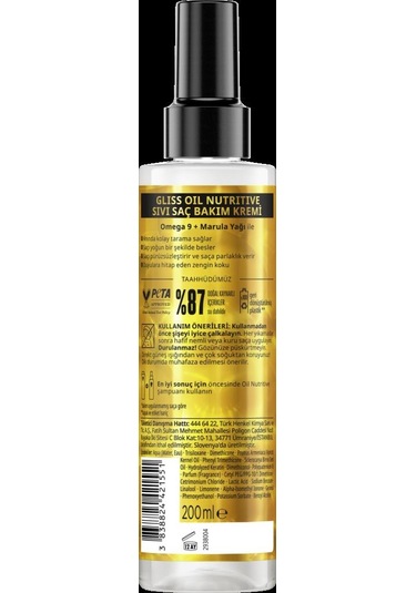 Gliss Oil Nutritive Sıvı Saç Kremi 6 x 200 ML