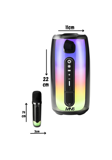 Pluse 7 Mikrofonlu Ses Bombası/yankısız Kablosuz Mic/hoparlör/10 Saat Oynatma/1 15 W B5.3 Uyumlu