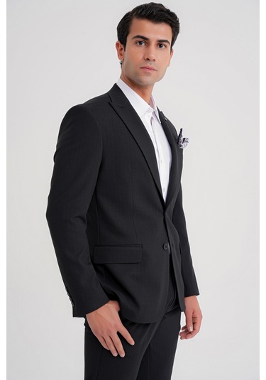 C 724 Ceket Comfort Siyah Siyah