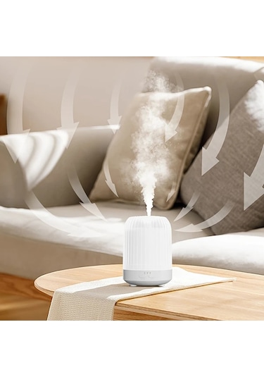 Techbloom Beyaz 1pc Aromaterapi Nemlendirici Çok Renkli Led Gece Lambası Usb Güçlü Kompakt Tasarım Esansiyel Yağ Difüzörü Hava Kalitesi Ve Ambians Artırır Ahşap