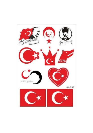 Gogo A4 Sticker Set Türk-059