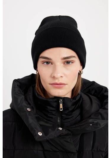 Defacto Kadın Triko Basic Kışlık Bere R7545AZ24WNBK27 Siyah