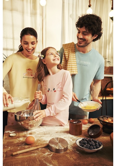 Penti Renkli Breakfast Pantolon Pijama Takımı