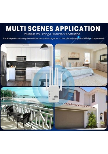 Xuweiwei Beyaz Eu Wifi Extender Wifi Sinyal Yukseltici Wıfı6 Uyumlu 6 Antenli 11000 Kare Metre 35 Cihaz